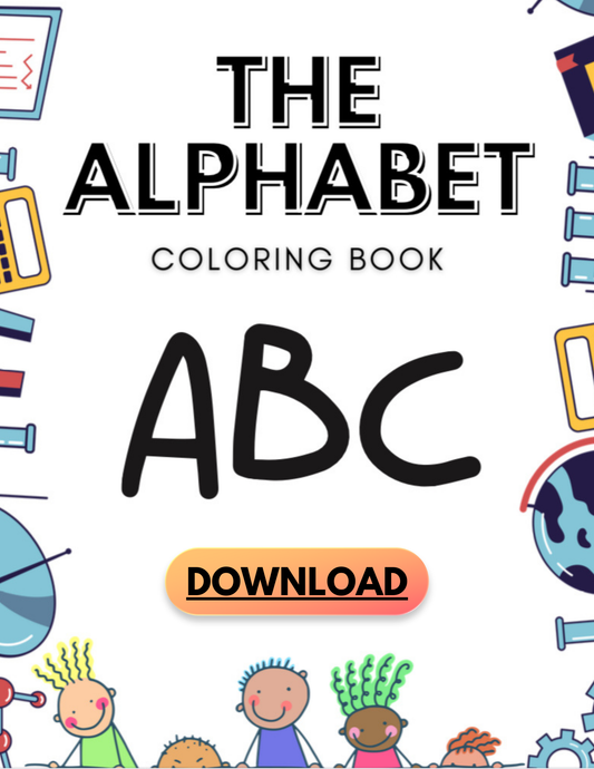 Children’s Alphabet Coloring E-Book & Downloadable Template